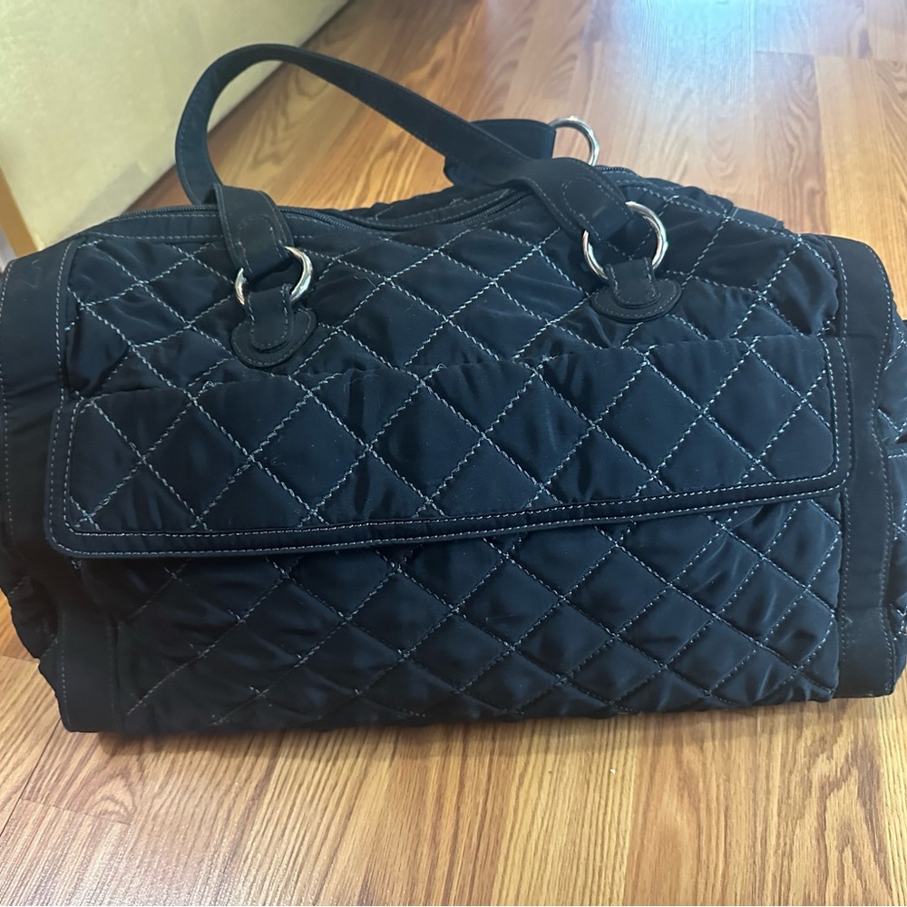 Vera Bradley Black Quilted Travel Bag
